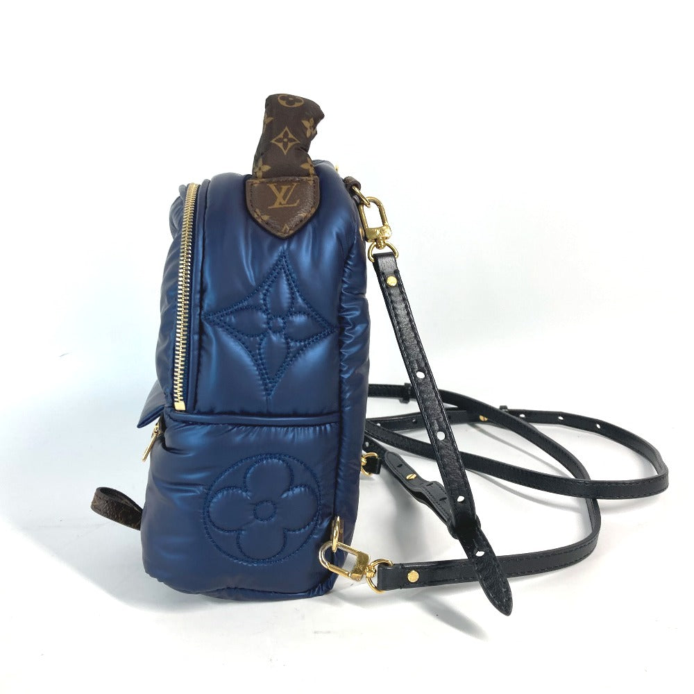 LOUIS VUITTON Backpack M21060 Nylon, Monogram Canvas Navy monogram palm springs Backpack MINI