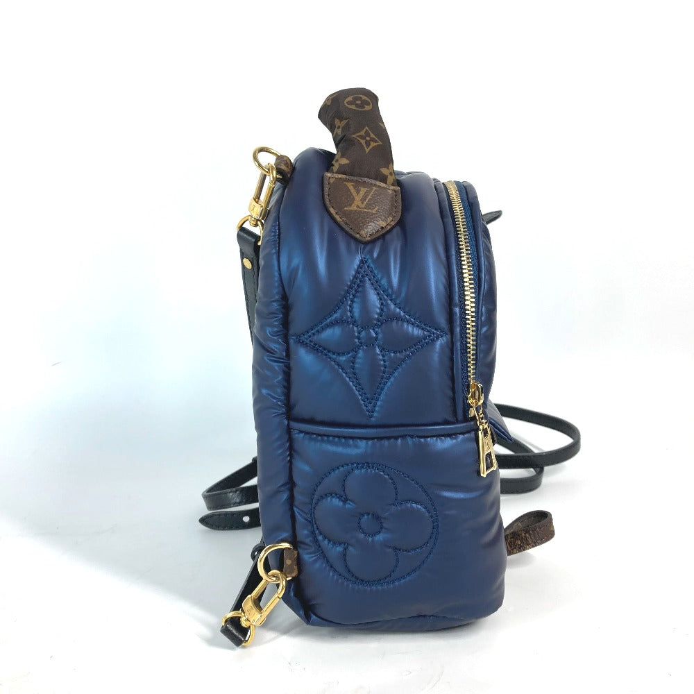 LOUIS VUITTON Backpack M21060 Nylon, Monogram Canvas Navy monogram palm springs Backpack MINI