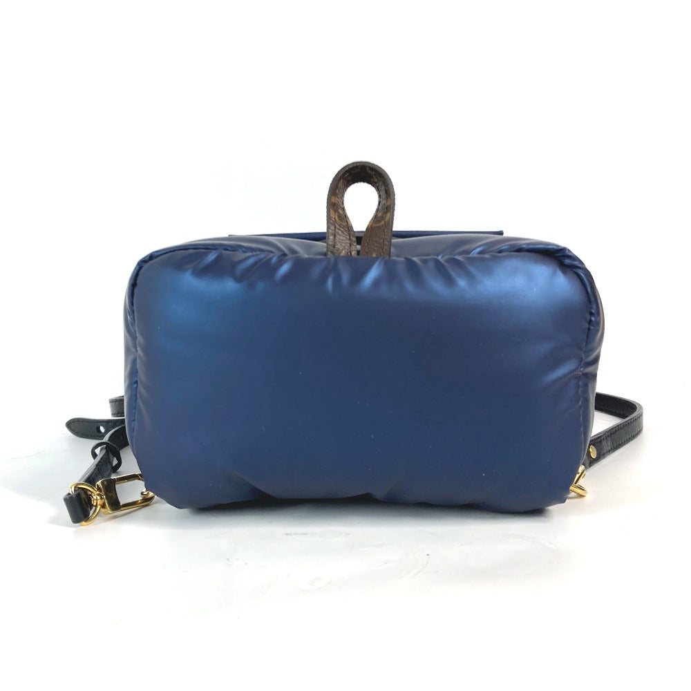 LOUIS VUITTON Backpack M21060 Nylon, Monogram Canvas Navy monogram palm springs Backpack MINI