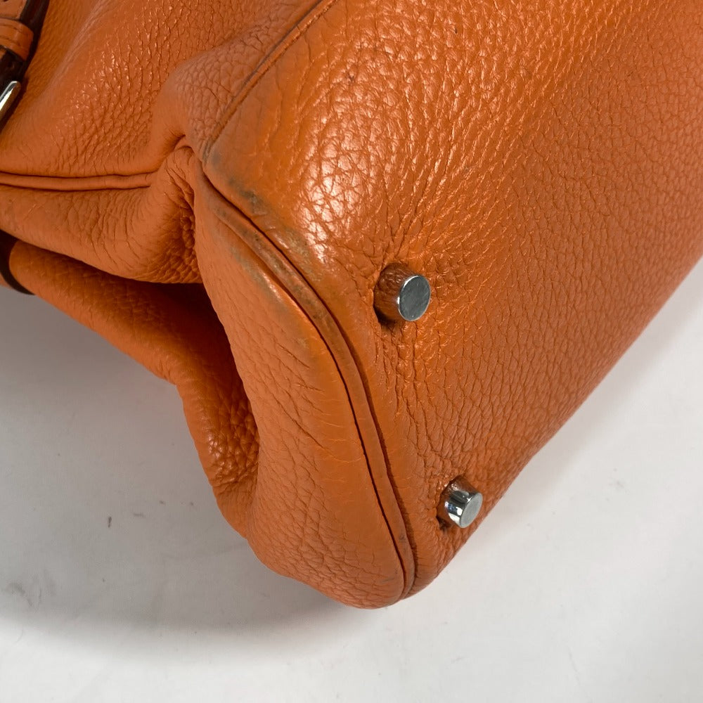 HERMES Handbag Taurillon Clemence Orange Atlas 35 Women Used
