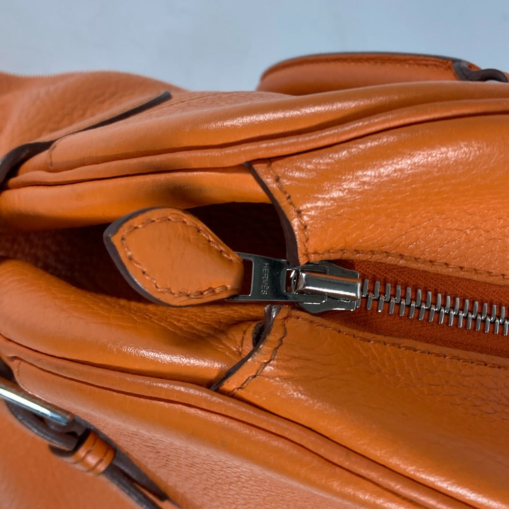 HERMES Handbag Taurillon Clemence Orange Atlas 35 Women Used