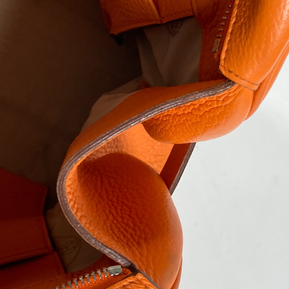 HERMES Handbag Taurillon Clemence Orange Atlas 35 Women Used