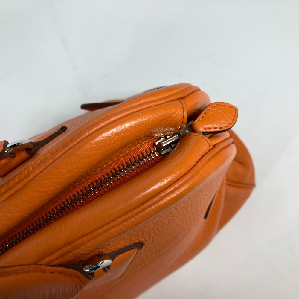 HERMES Handbag Taurillon Clemence Orange Atlas 35 Women Used