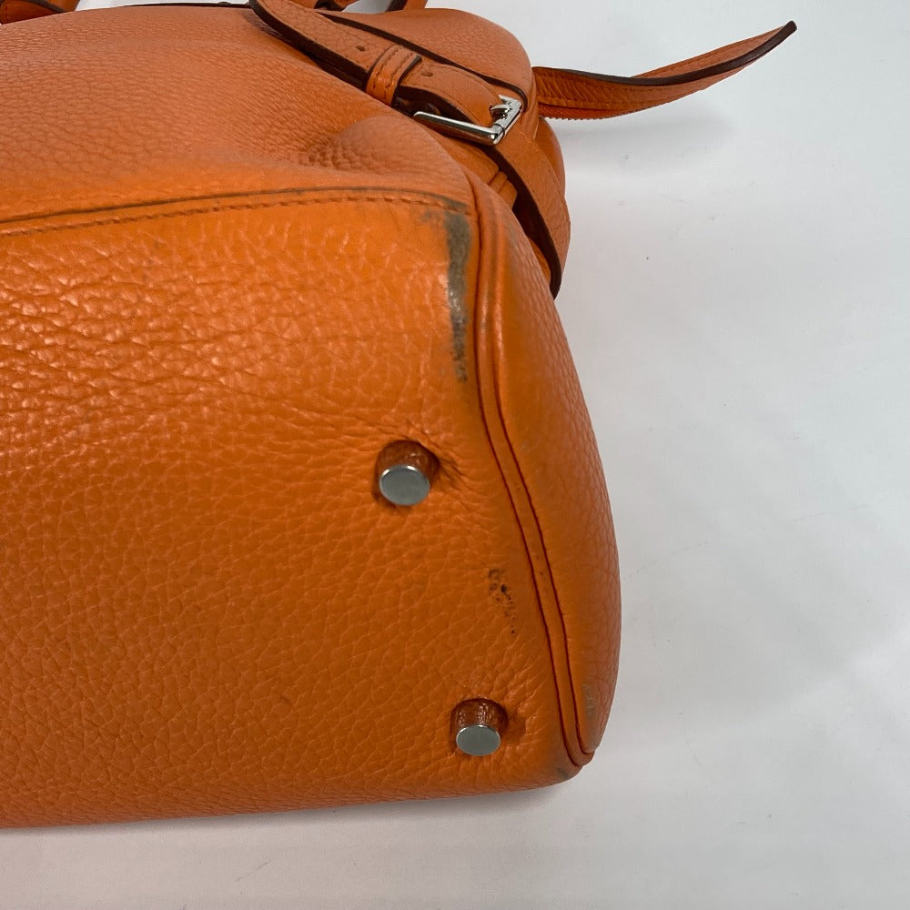 HERMES Handbag Taurillon Clemence Orange Atlas 35 Women Used