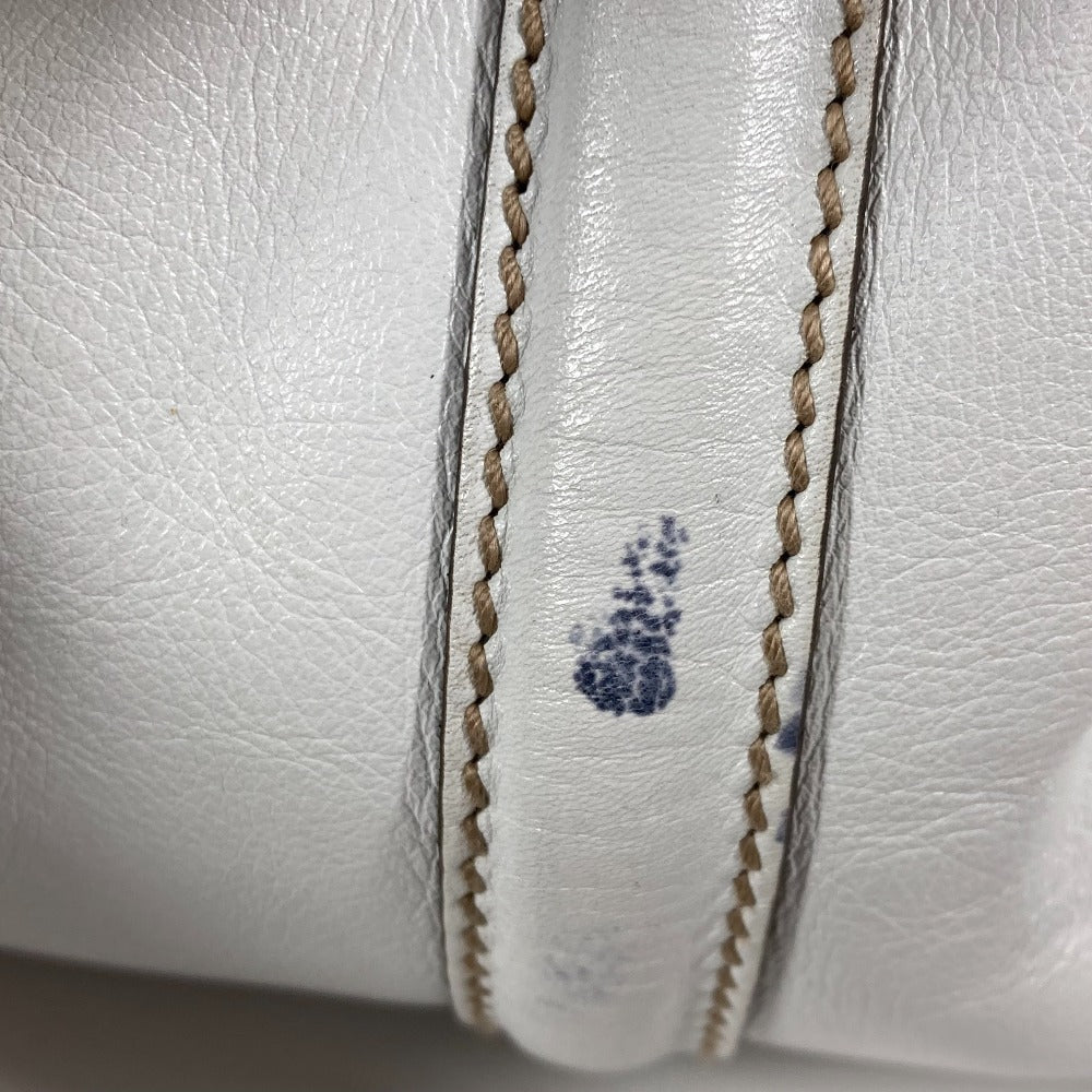 GUCCI Handbag 170009 leather white Double G GG Women Used