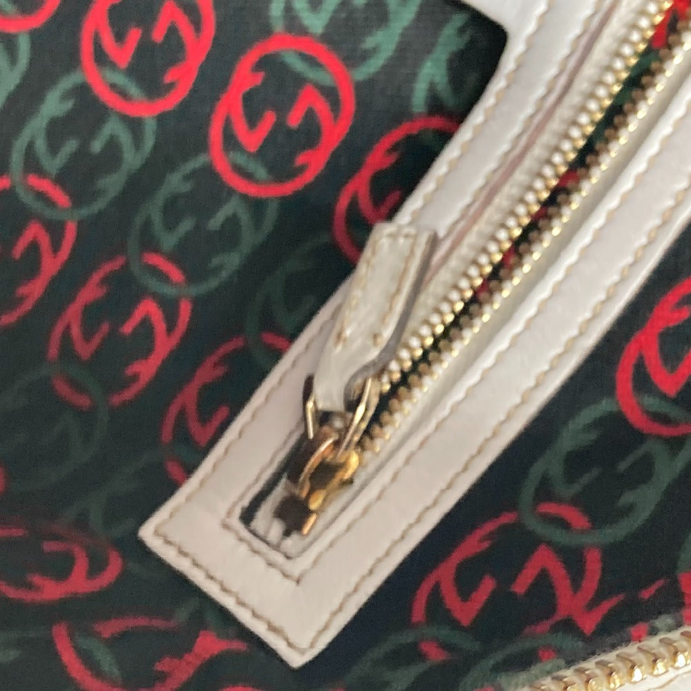 GUCCI Handbag 170009 leather white Double G GG Women Used