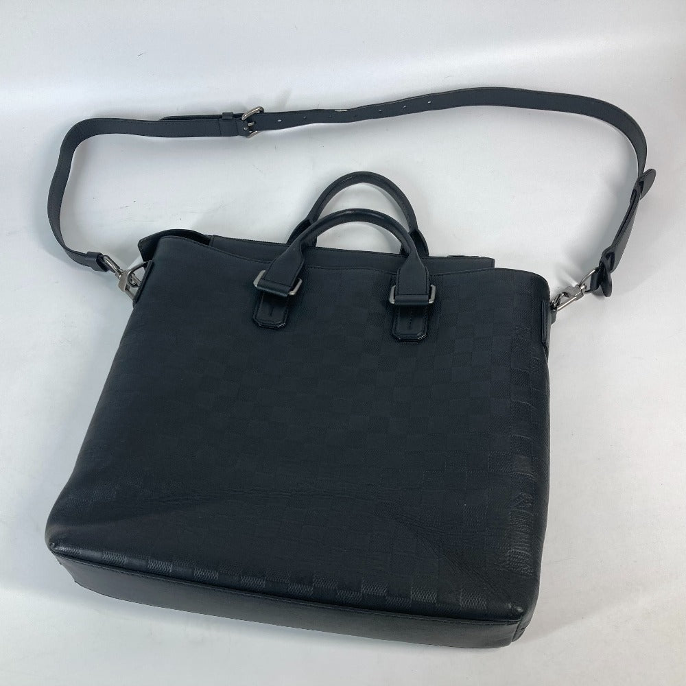 LOUIS VUITTON Business bag  N41561 Damier Anfini Leather black Damier Anfini Daily Tote