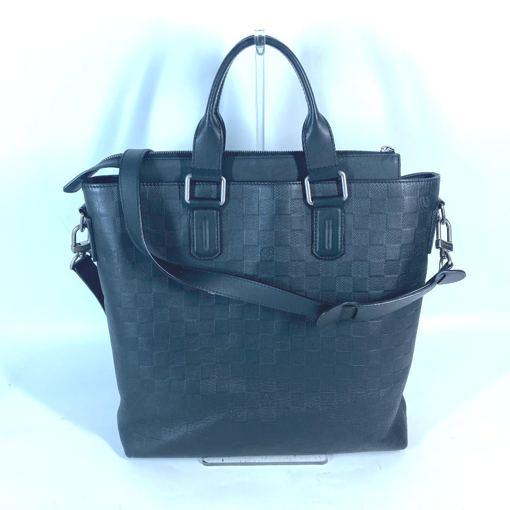 LOUIS VUITTON Business bag  N41561 Damier Anfini Leather black Damier Anfini Daily Tote