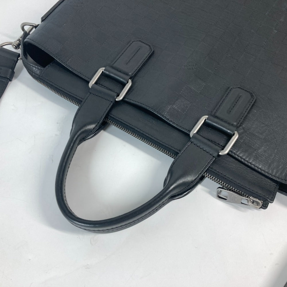 LOUIS VUITTON Business bag  N41561 Damier Anfini Leather black Damier Anfini Daily Tote