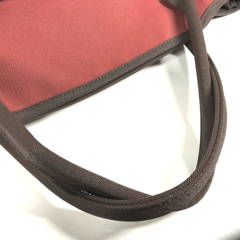 HERMES Tote Bag canvas Red Sac de Pansage Groom