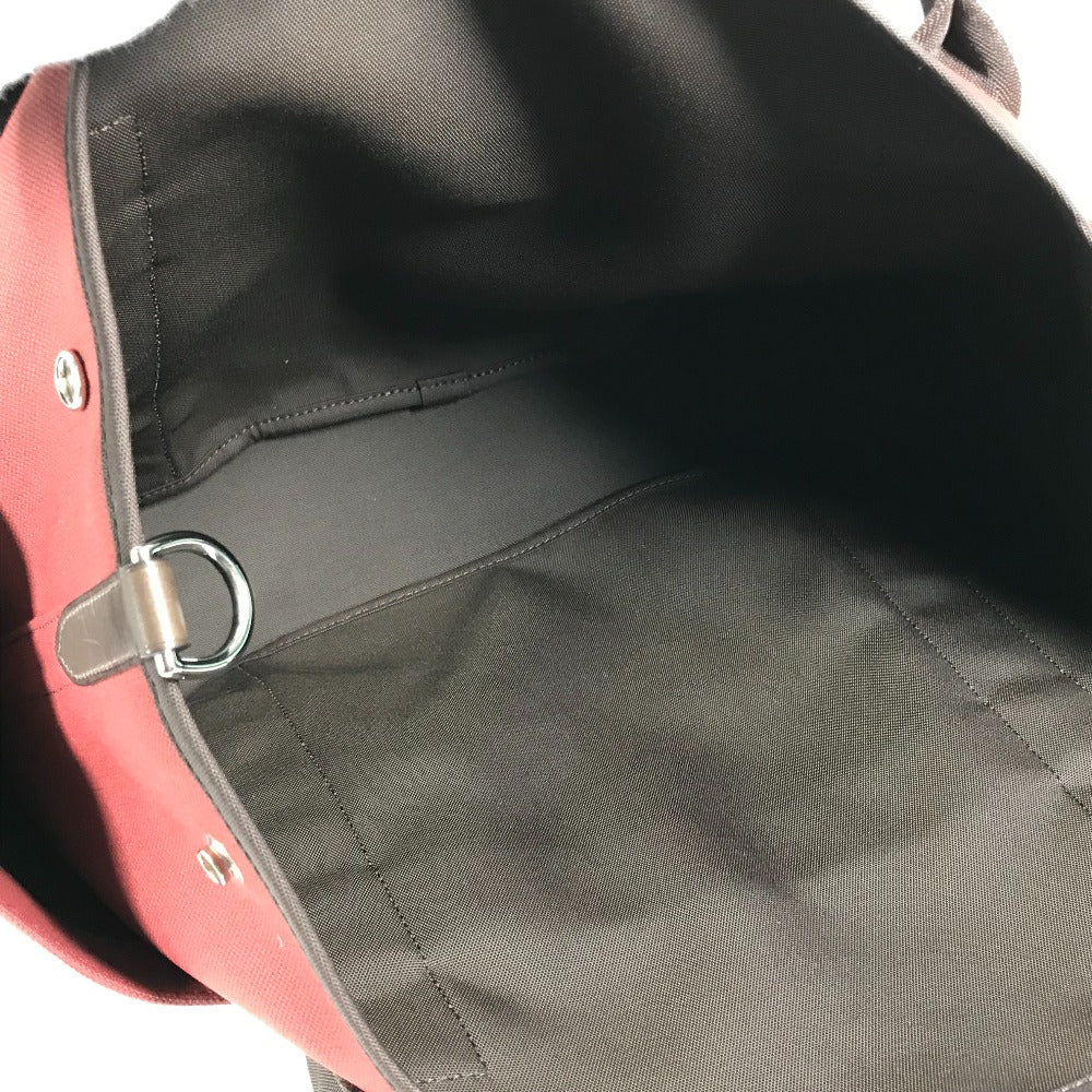 HERMES Tote Bag canvas Red Sac de Pansage Groom