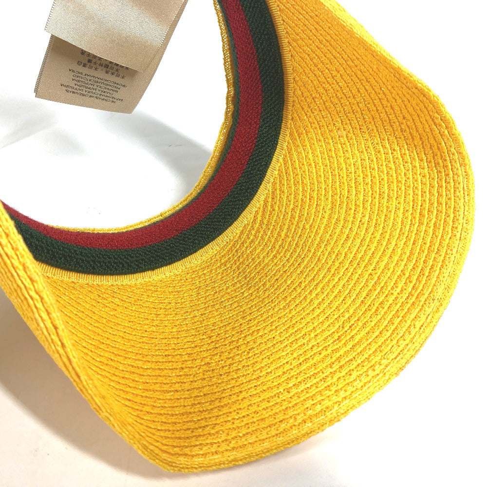 GUCCI Sun visor 696481 Raffia yellow Adidas adidas collaboration logo Sherry Line unisex(Unisex) S Used