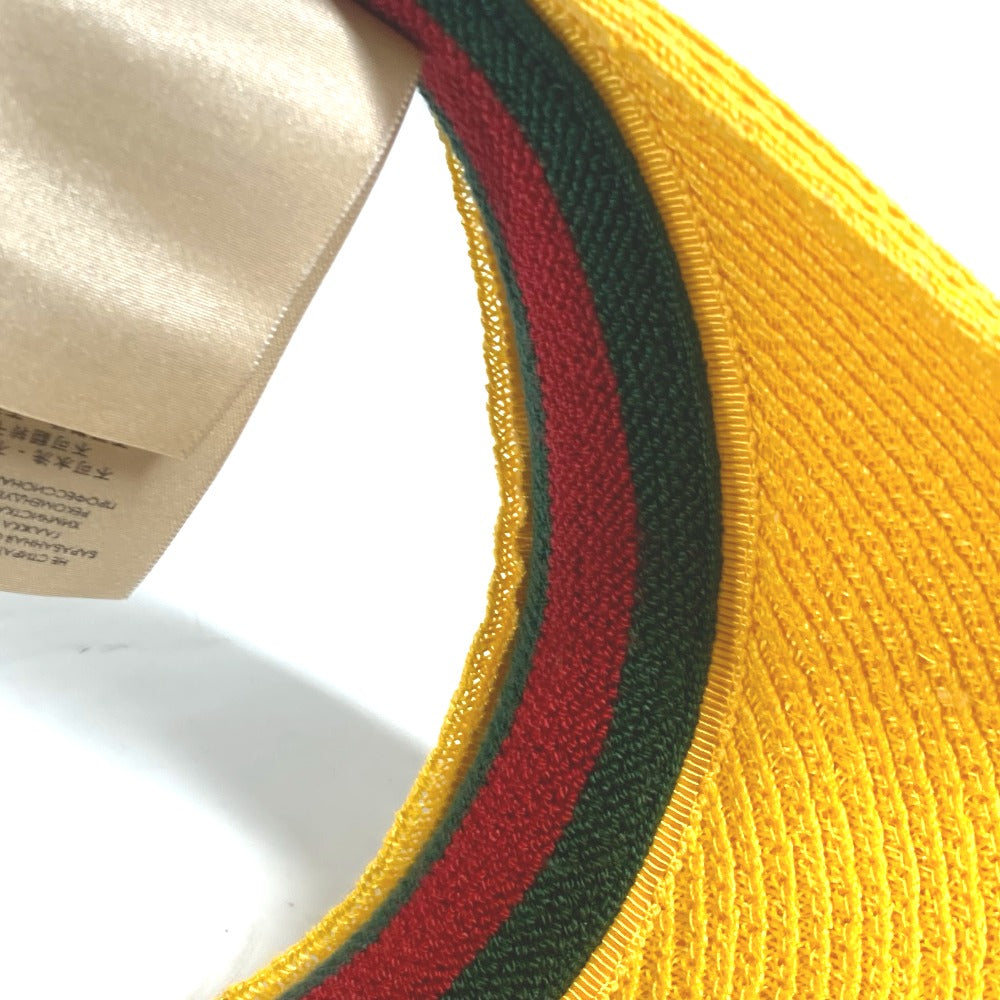 GUCCI Sun visor 696481 Raffia yellow Adidas adidas collaboration logo Sherry Line unisex(Unisex) S Used