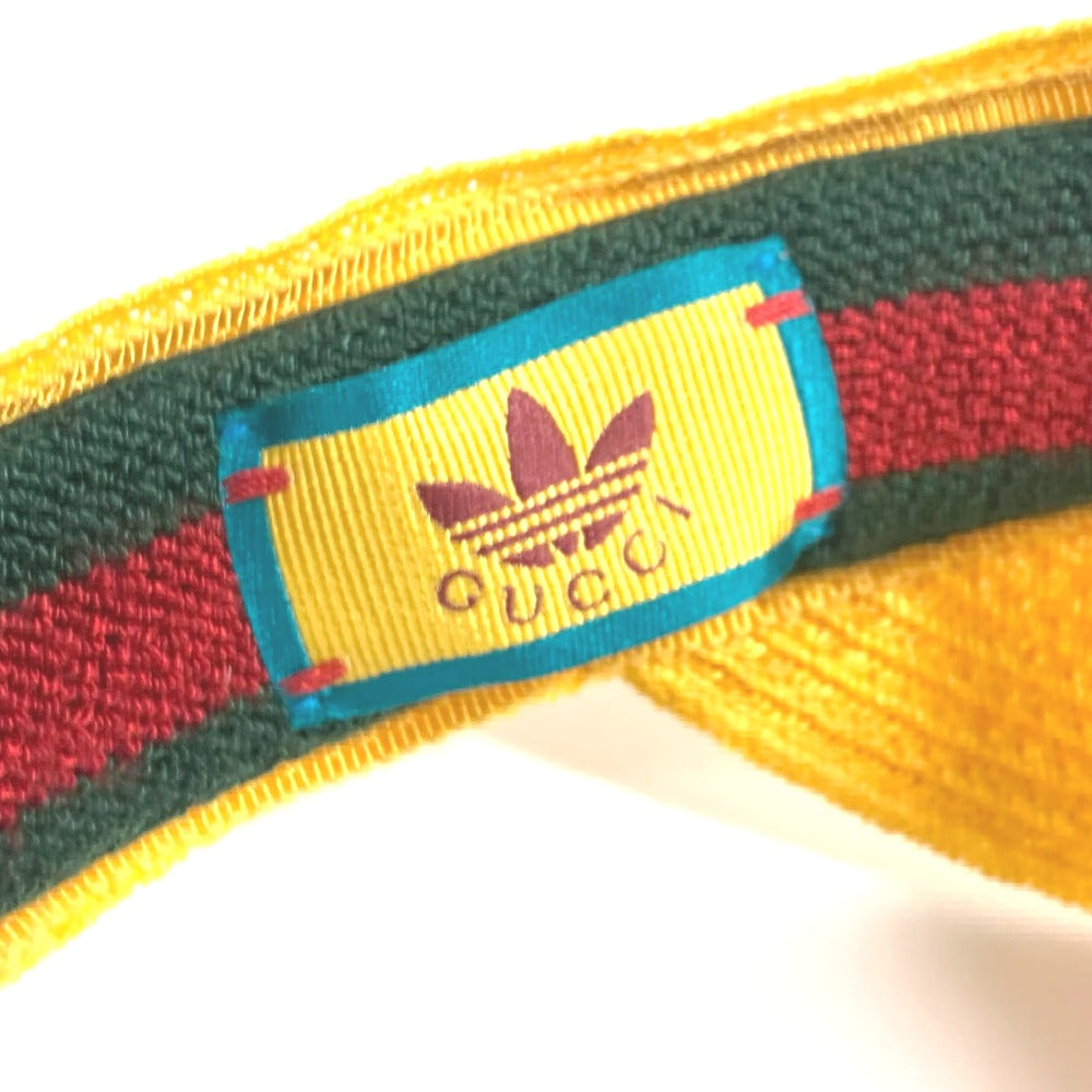 GUCCI Sun visor 696481 Raffia yellow Adidas adidas collaboration logo Sherry Line unisex(Unisex) S Used