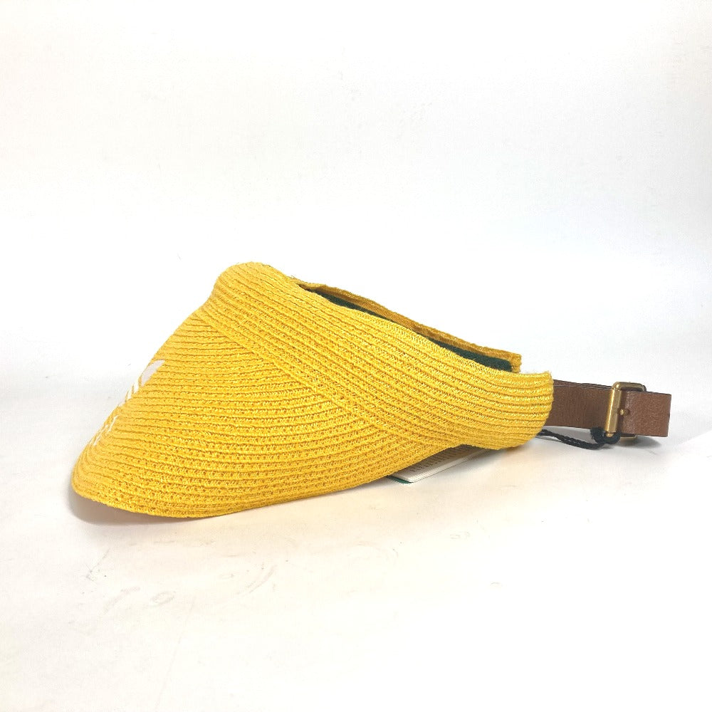 GUCCI Sun visor 696481 Raffia yellow Adidas adidas collaboration logo Sherry Line unisex(Unisex) S Used