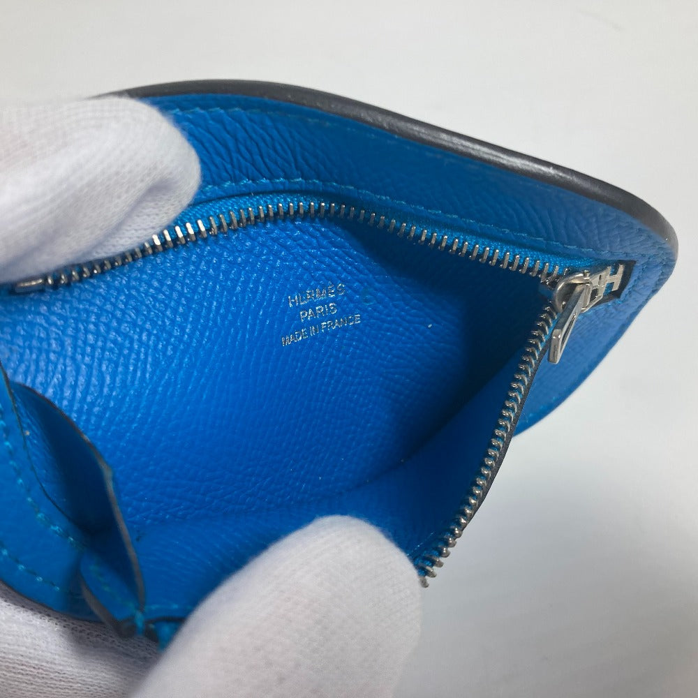 HERMES Coin case Epsom blue SURF