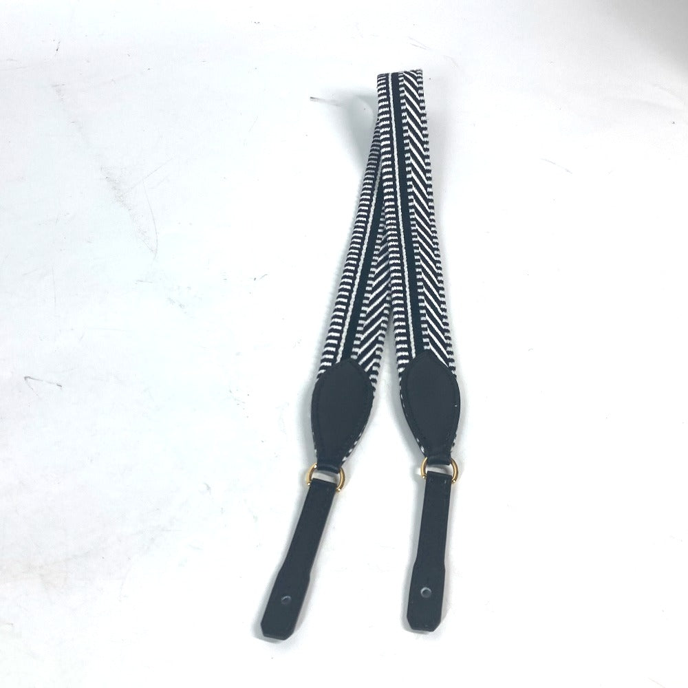 HERMES Shoulder strap Leather / canvas black bandouliere Cavale To Go