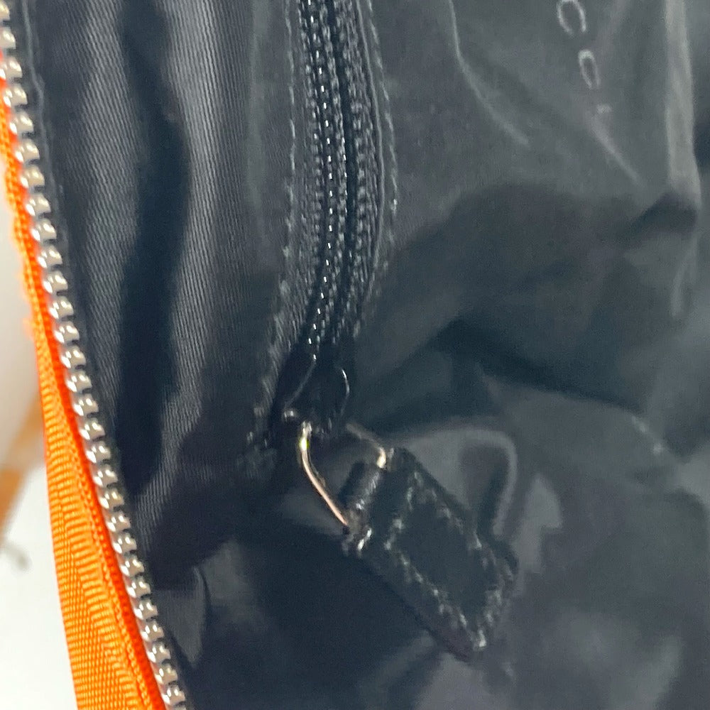 GUCCI Boston Duffel bag 012 0399 Leather / nylon Orange 2WAY Bag Shoulder Bag Bicolor logo