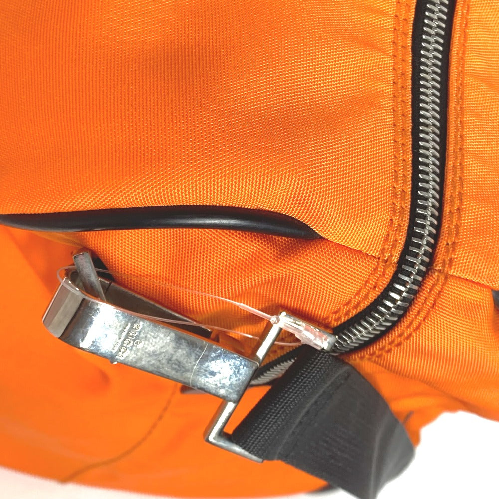 GUCCI Boston Duffel bag 012 0399 Leather / nylon Orange 2WAY Bag Shoulder Bag Bicolor logo