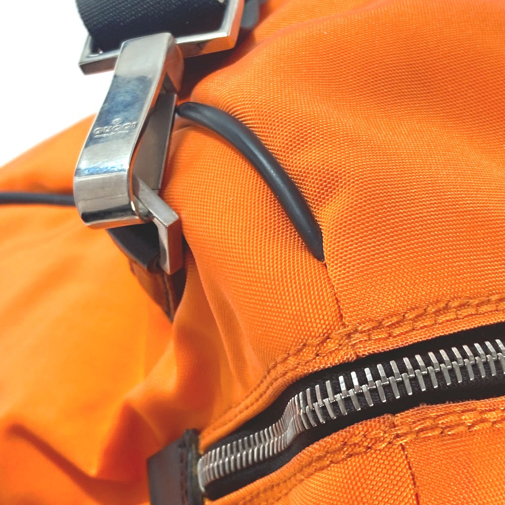 GUCCI Boston Duffel bag 012 0399 Leather / nylon Orange 2WAY Bag Shoulder Bag Bicolor logo