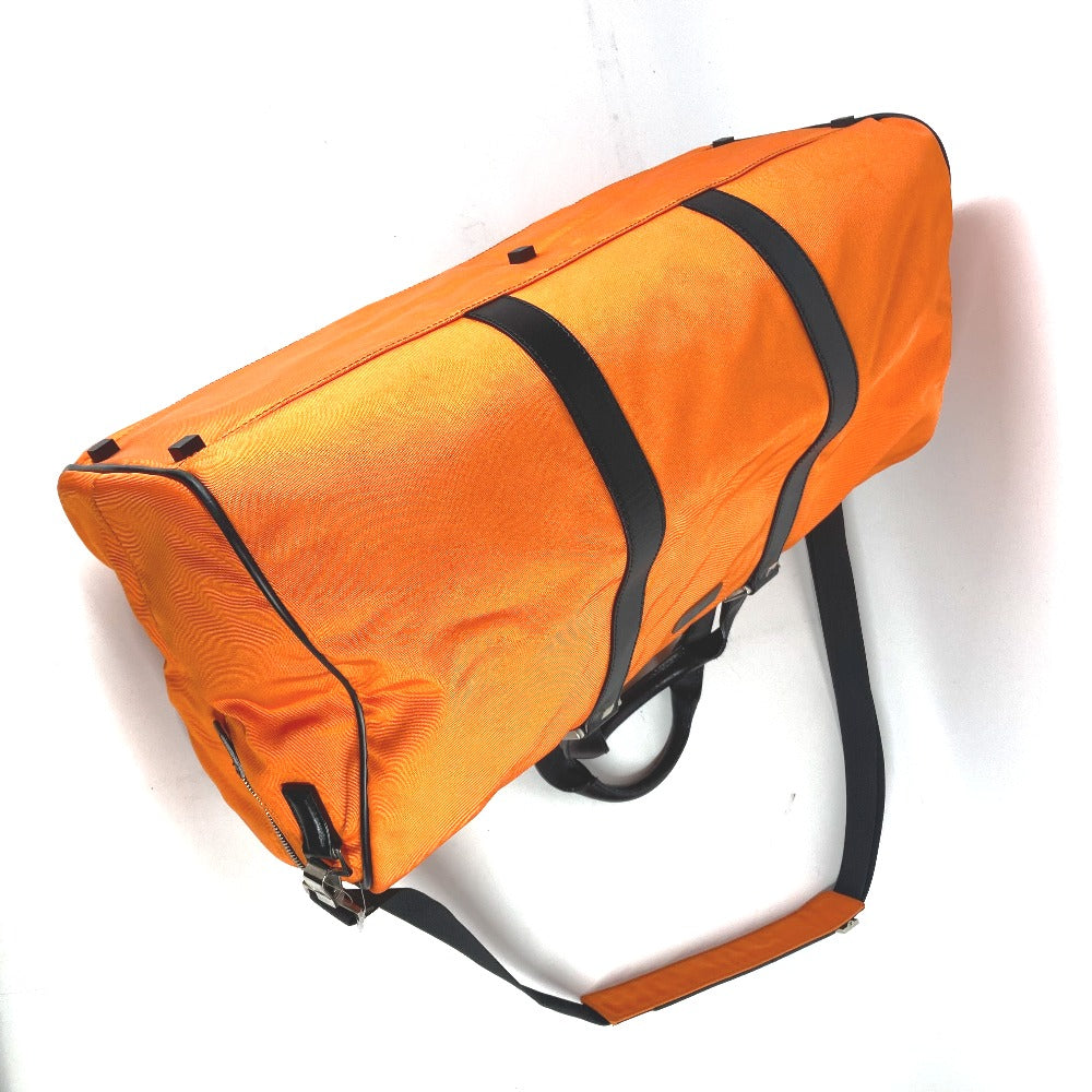 GUCCI Boston Duffel bag 012 0399 Leather / nylon Orange 2WAY Bag Shoulder Bag Bicolor logo