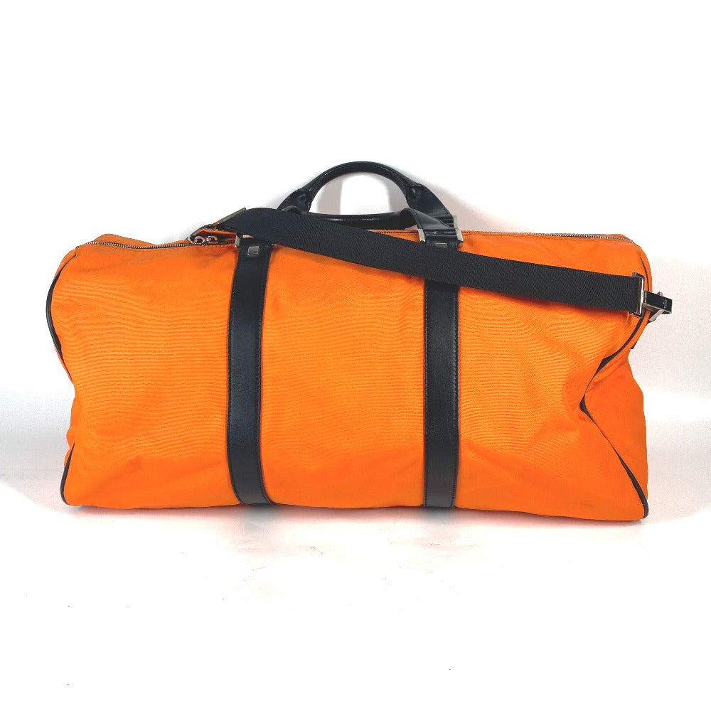 GUCCI Boston Duffel bag 012 0399 Leather / nylon Orange 2WAY Bag Shoulder Bag Bicolor logo