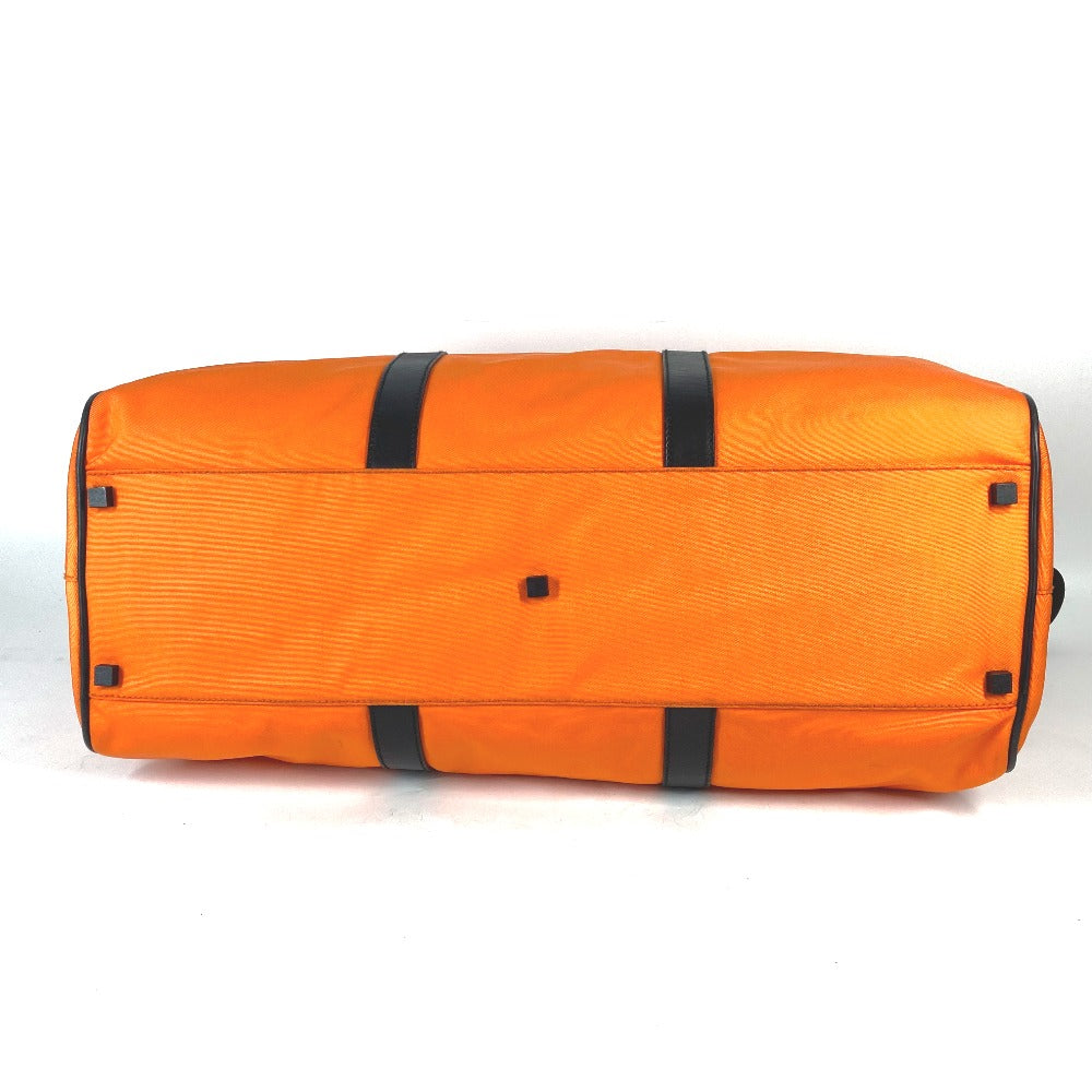 GUCCI Boston Duffel bag 012 0399 Leather / nylon Orange 2WAY Bag Shoulder Bag Bicolor logo