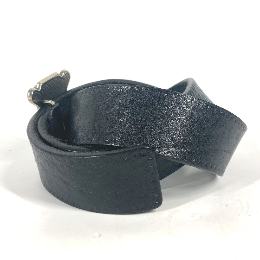 GUCCI belt 223896 leather black G logo buckle 85
