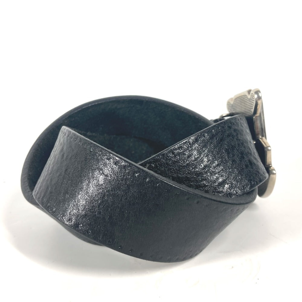 GUCCI belt 223896 leather black G logo buckle 85
