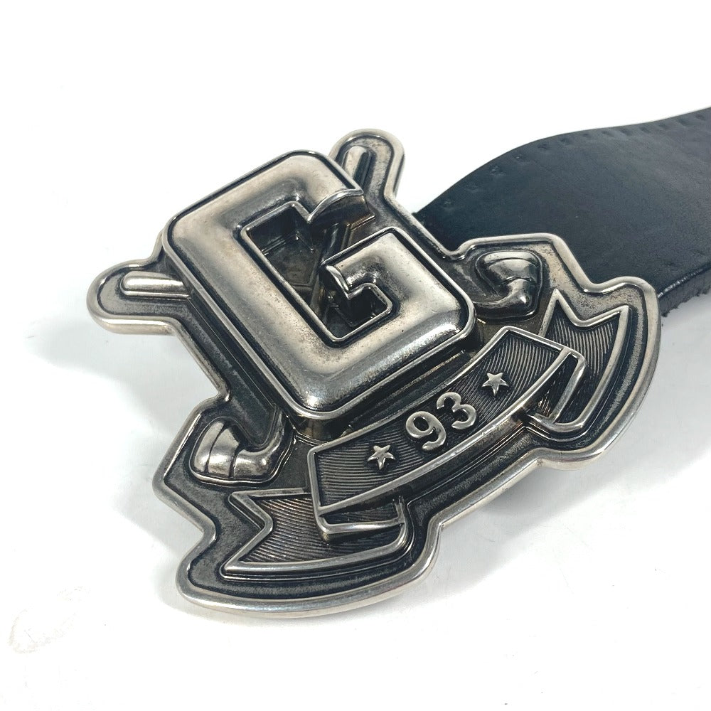 GUCCI belt 223896 leather black G logo buckle 85