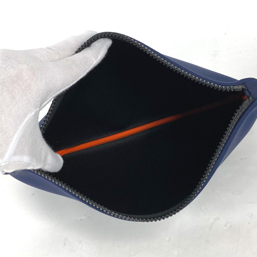 HERMES Pouch H104312M 01 polyamide Navy Neovan MM
