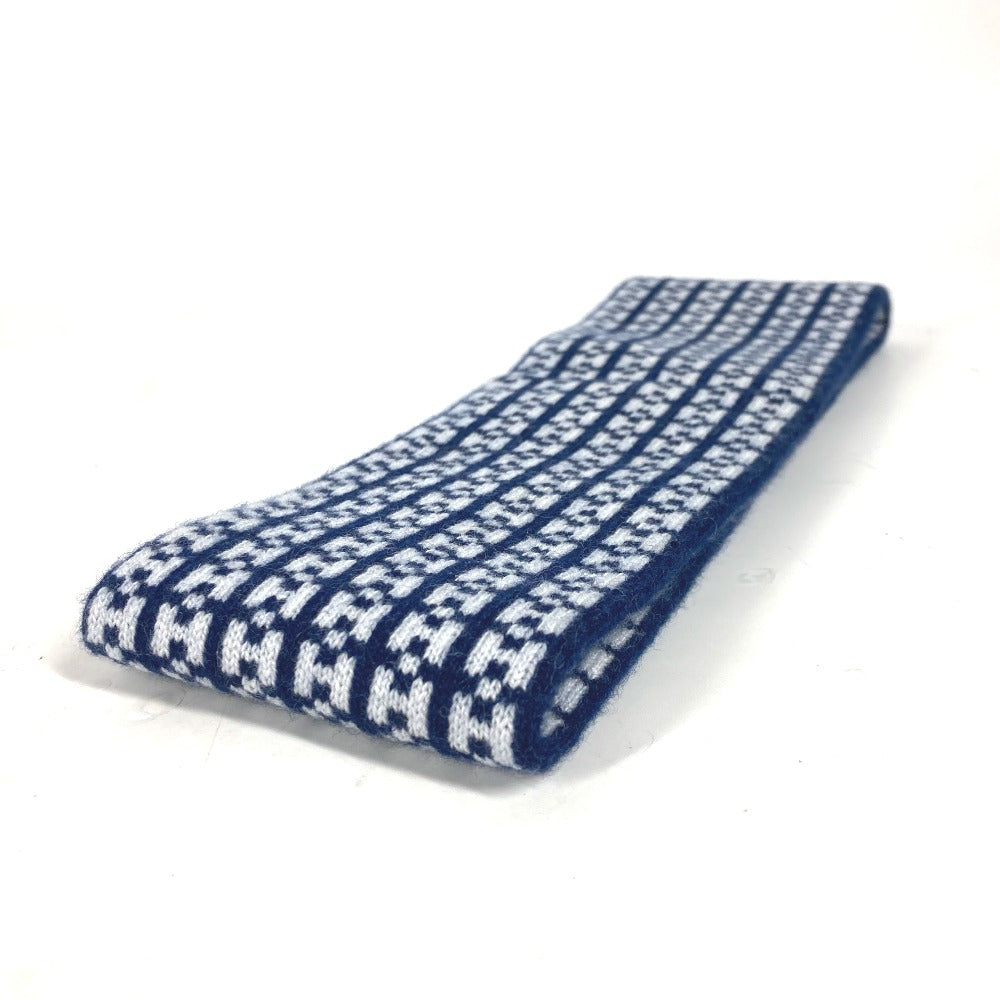 HERMES cashmere Navy By color H logo