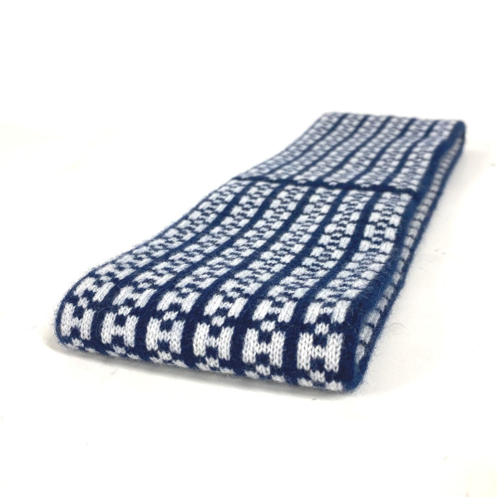 HERMES cashmere Navy By color H logo