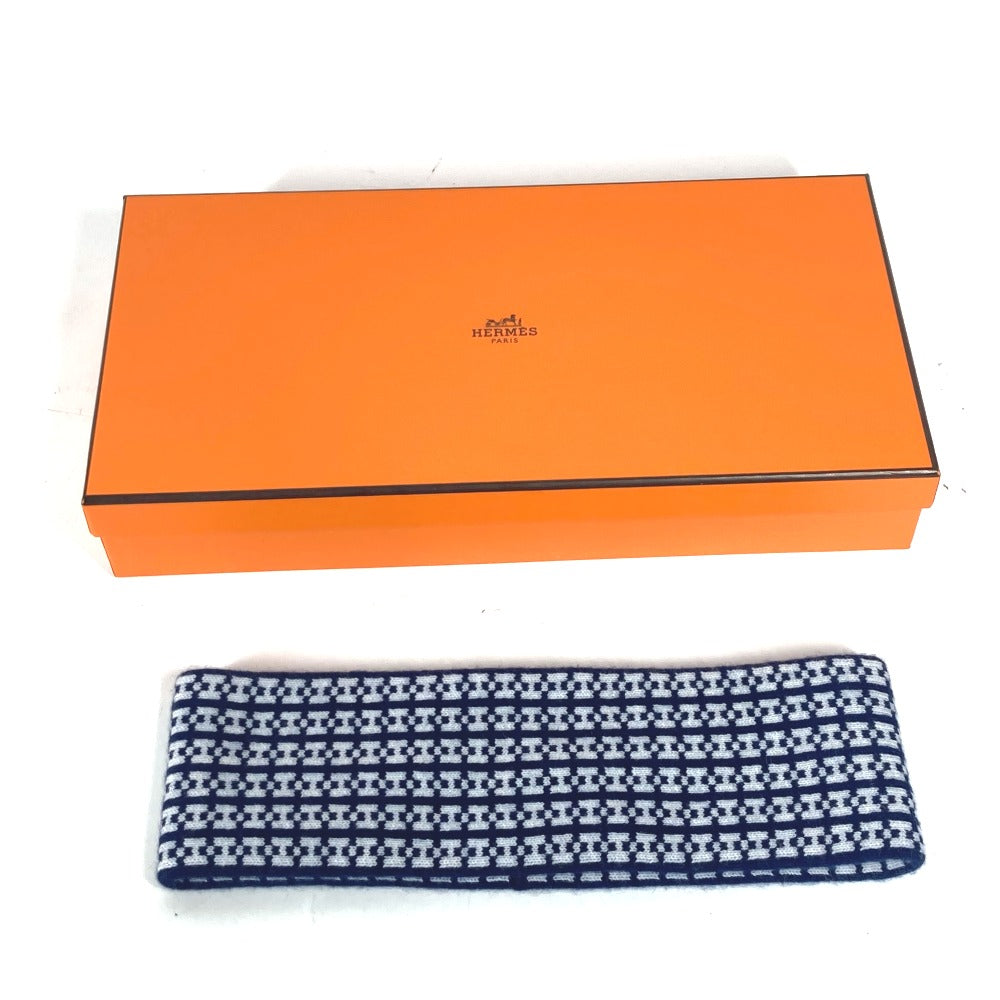 HERMES cashmere Navy By color H logo