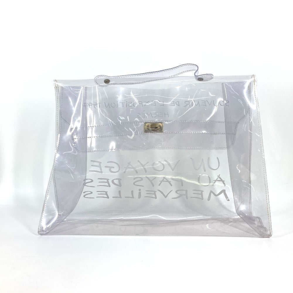 HERMES Handbag Plastics clear Plastics Kelly