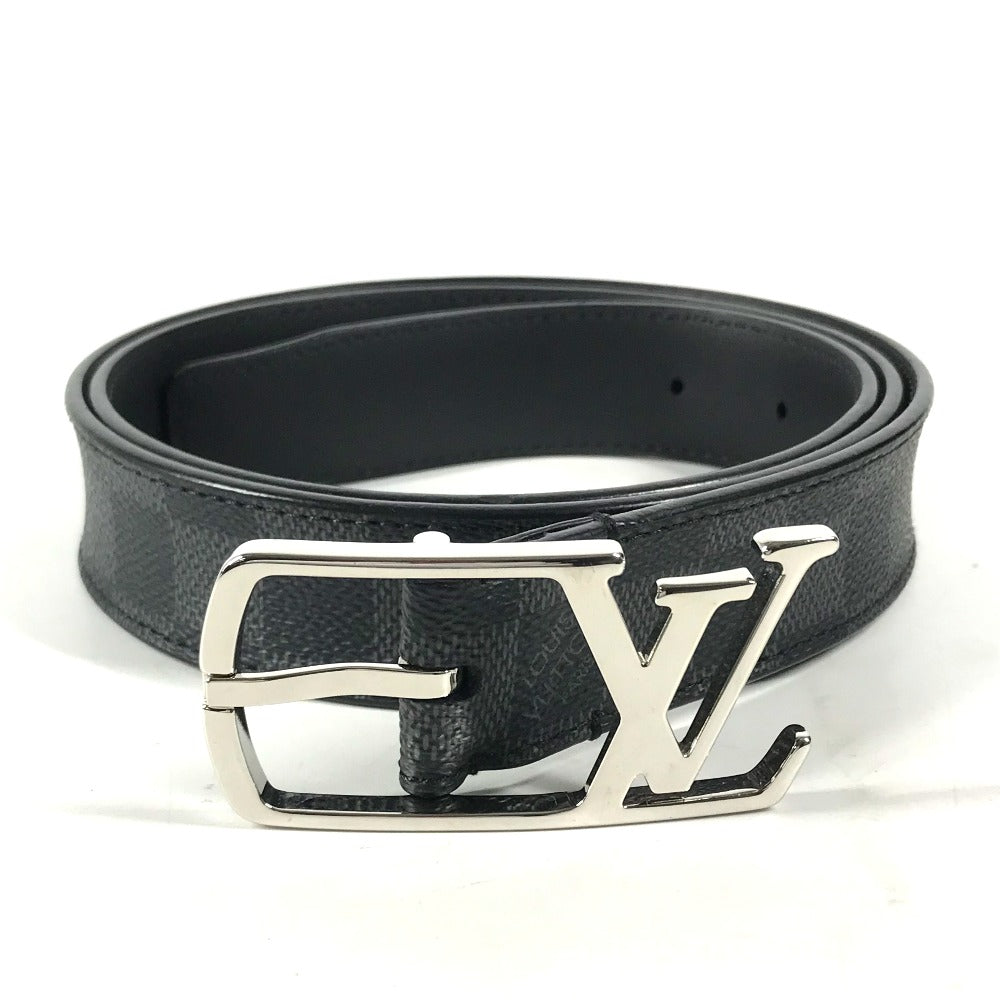 LOUIS VUITTON belt M6057T Damier Grafitto Canvas black Damier Grafitte Saint Tulle Neogram 95