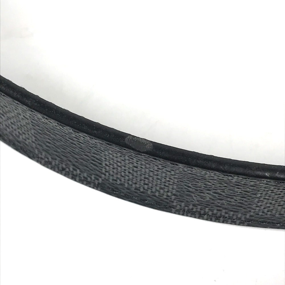 LOUIS VUITTON belt M6057T Damier Grafitto Canvas black Damier Grafitte Saint Tulle Neogram 95