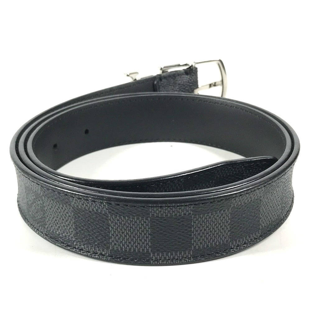 LOUIS VUITTON belt M6057T Damier Grafitto Canvas black Damier Grafitte Saint Tulle Neogram 95