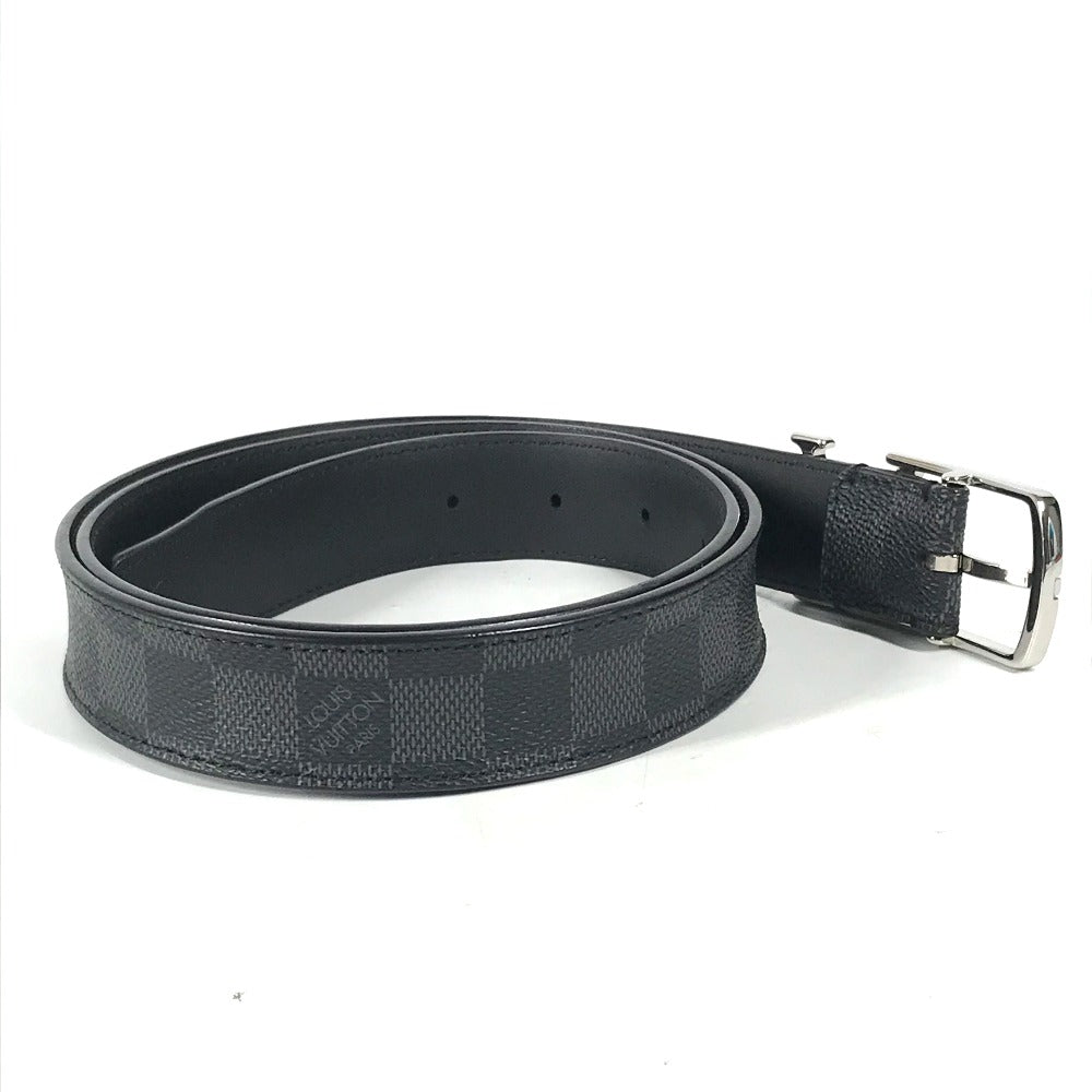 LOUIS VUITTON belt M6057T Damier Grafitto Canvas black Damier Grafitte Saint Tulle Neogram 95