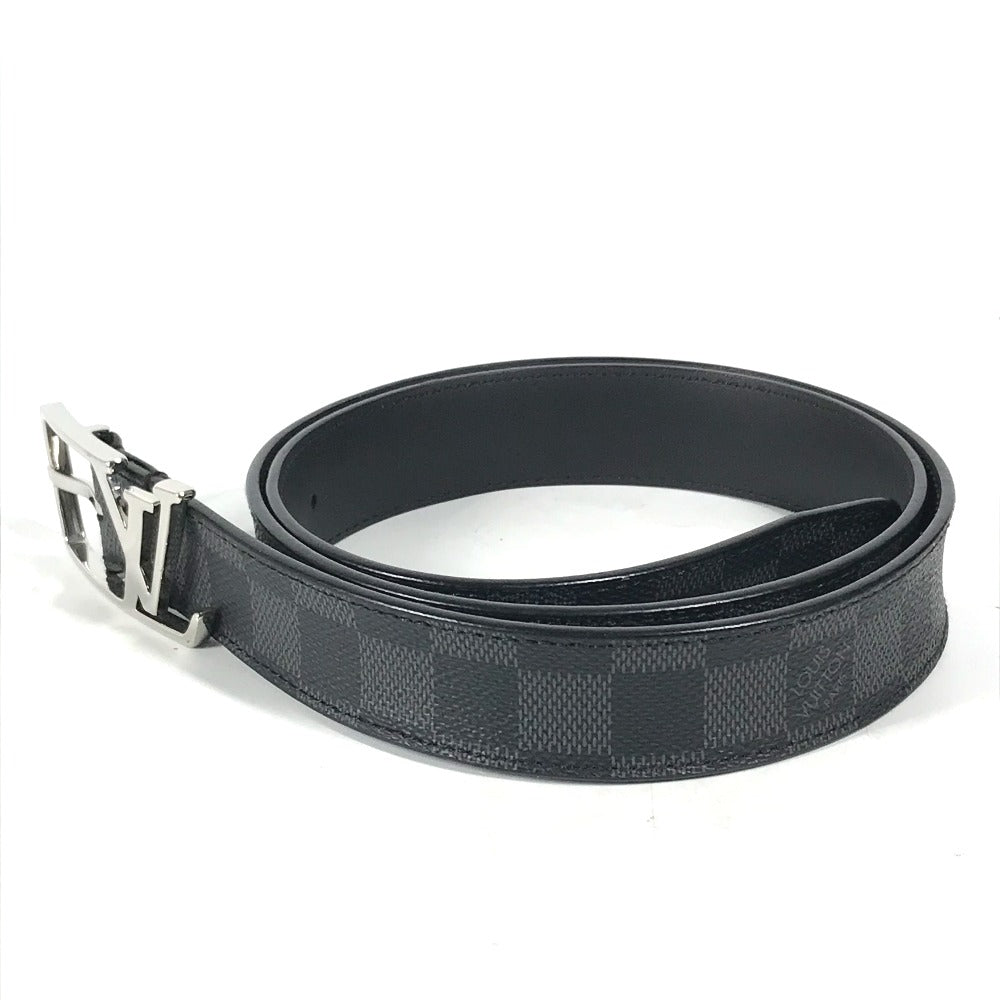 LOUIS VUITTON belt M6057T Damier Grafitto Canvas black Damier Grafitte Saint Tulle Neogram 95