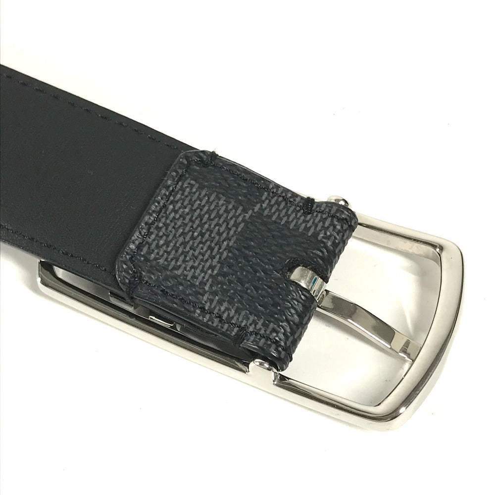 LOUIS VUITTON belt M6057T Damier Grafitto Canvas black Damier Grafitte Saint Tulle Neogram 95