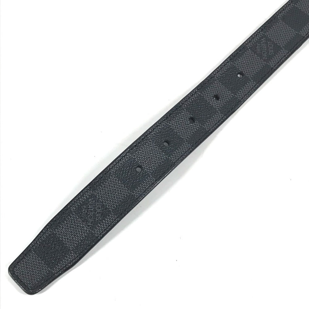 LOUIS VUITTON belt M6057T Damier Grafitto Canvas black Damier Grafitte Saint Tulle Neogram 95