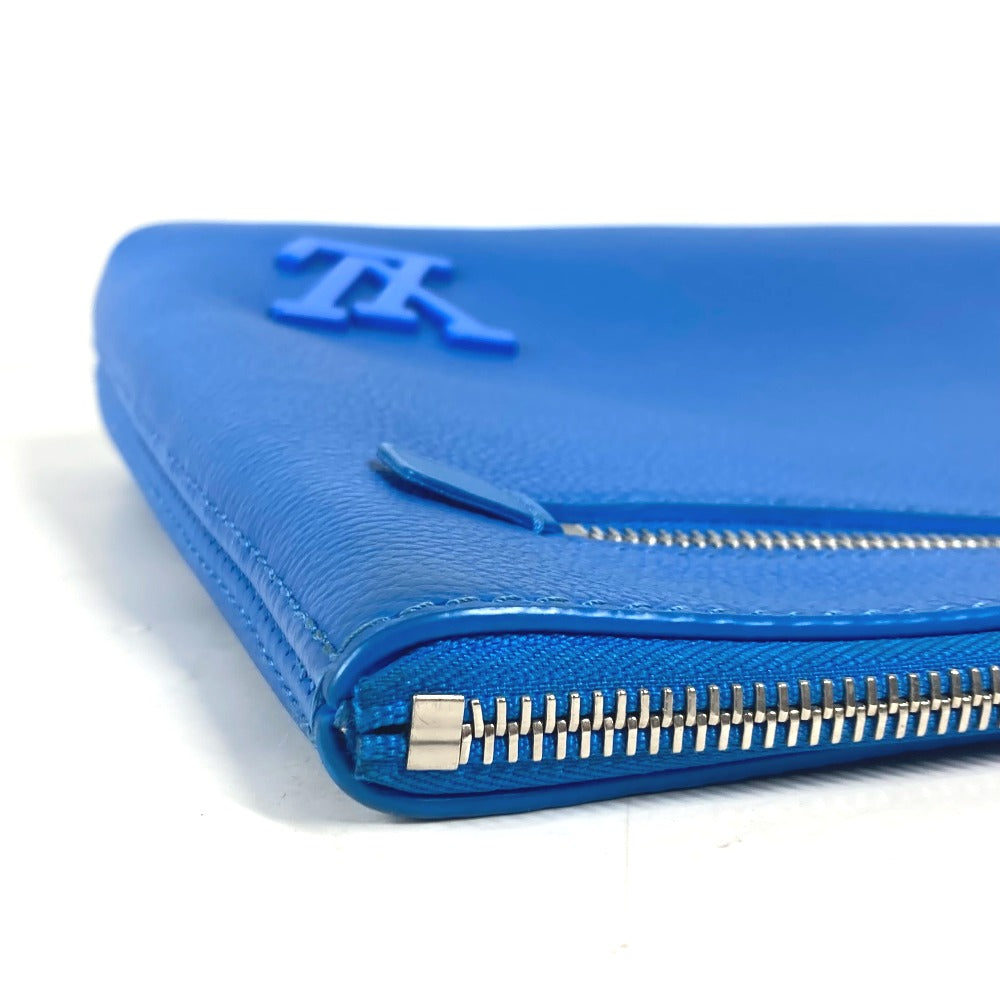 LOUIS VUITTON Clutch bag M82270 leather blue Aerogram LV logo takeoff pouch