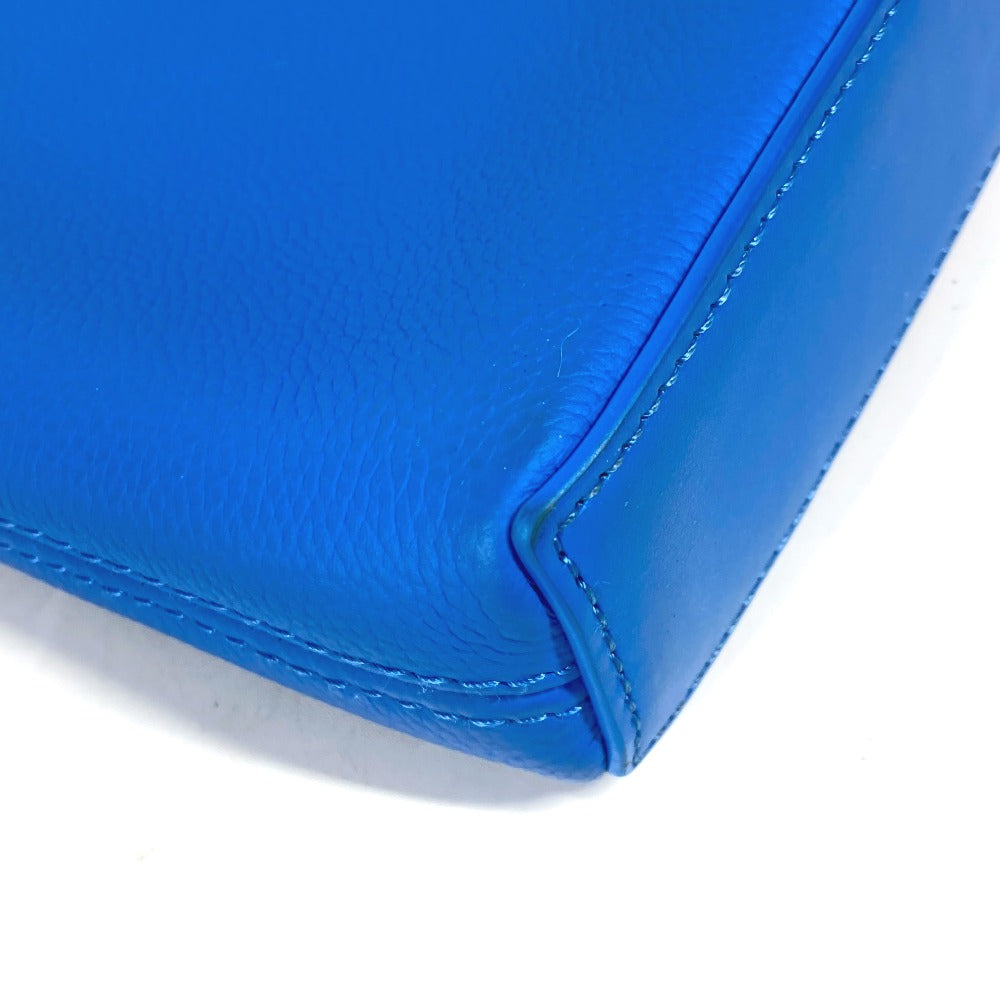 LOUIS VUITTON Clutch bag M82270 leather blue Aerogram LV logo takeoff pouch