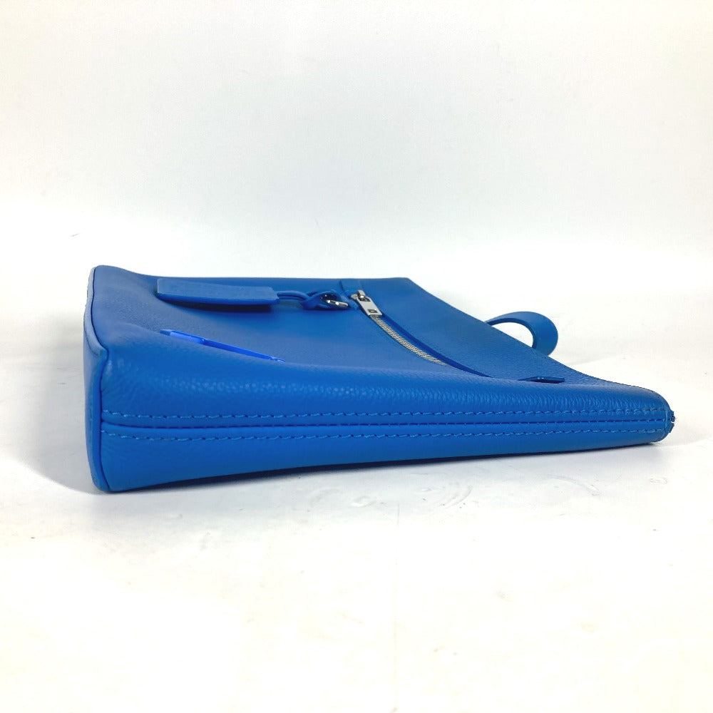LOUIS VUITTON Clutch bag M82270 leather blue Aerogram LV logo takeoff pouch