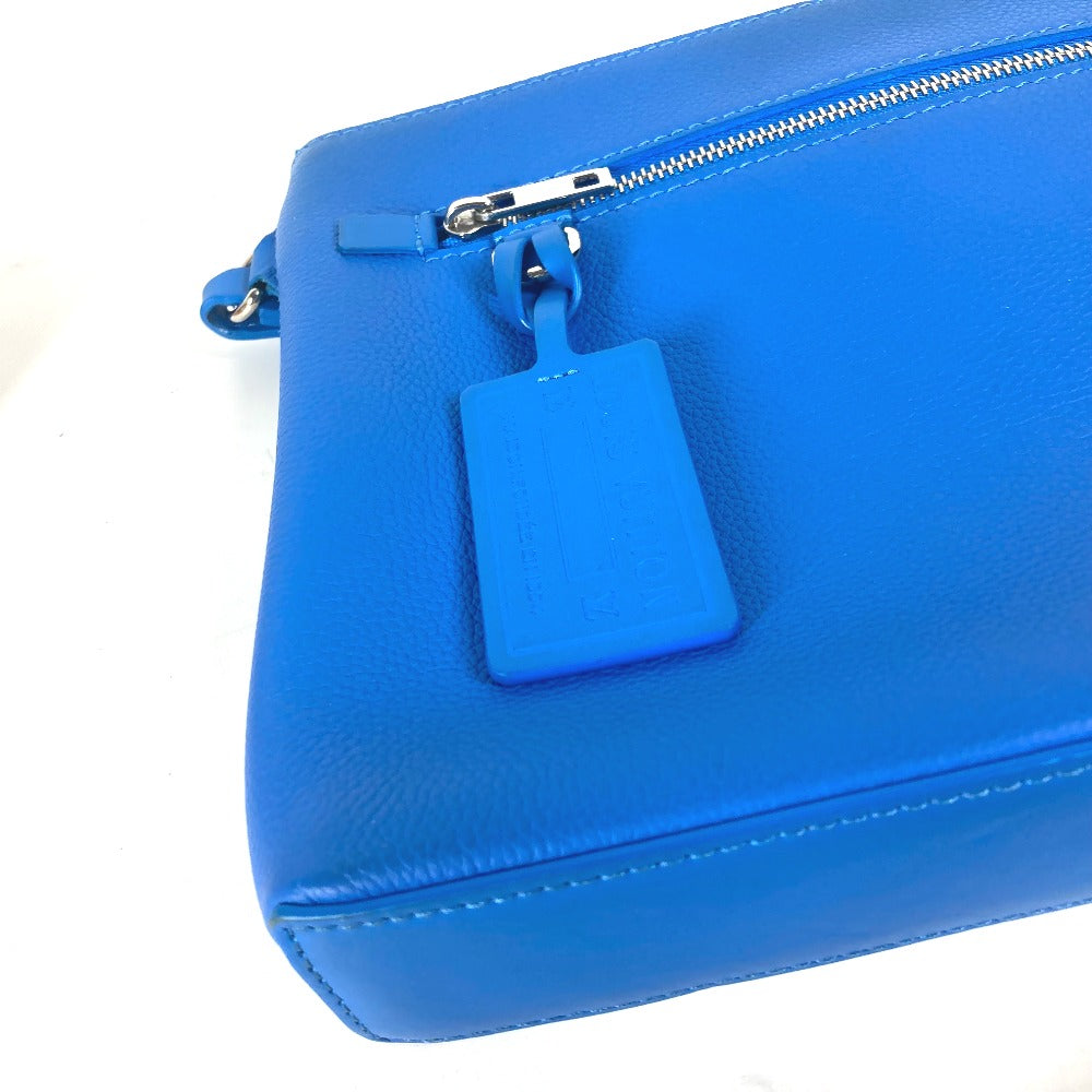 LOUIS VUITTON Clutch bag M82270 leather blue Aerogram LV logo takeoff pouch