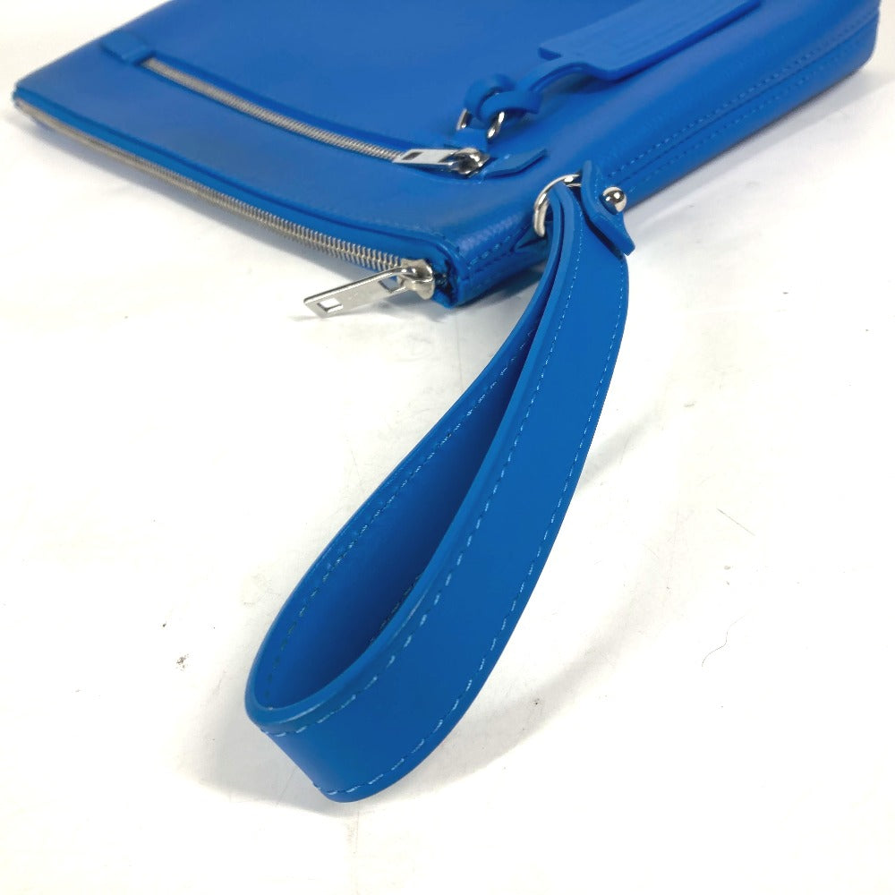 LOUIS VUITTON Clutch bag M82270 leather blue Aerogram LV logo takeoff pouch