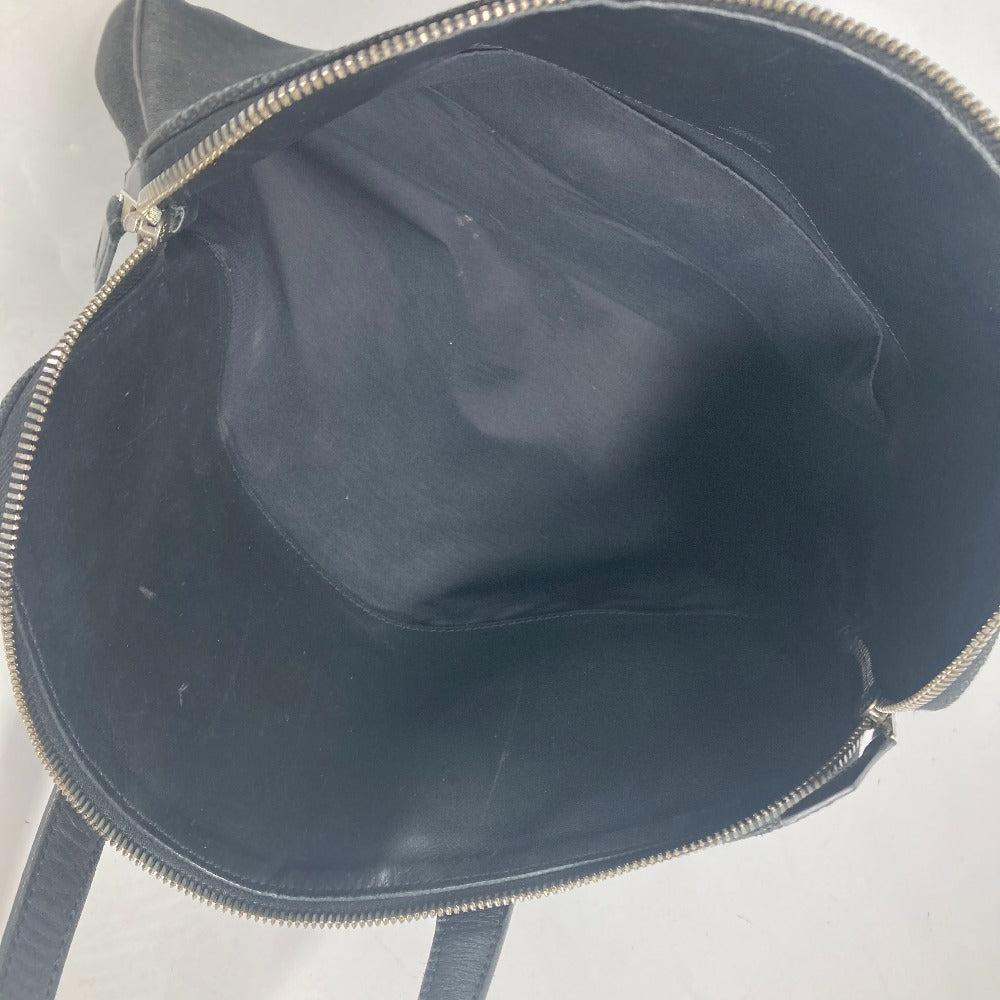 HERMES Handbag Leather / canvas black Sac Ibou PM