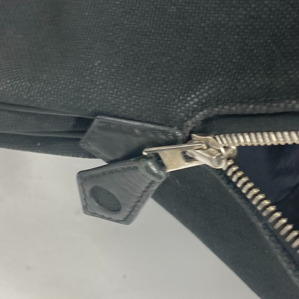 HERMES Handbag Leather / canvas black Sac Ibou PM