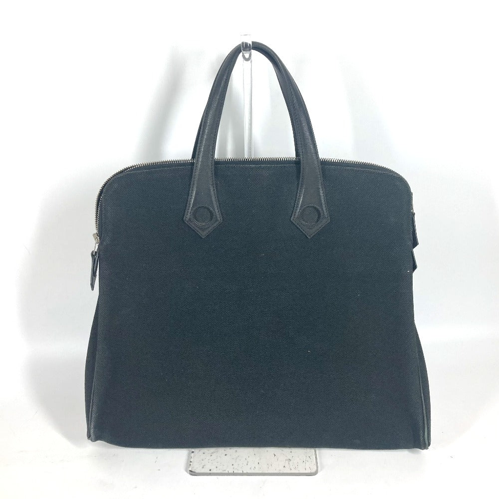 HERMES Handbag Leather / canvas black Sac Ibou PM